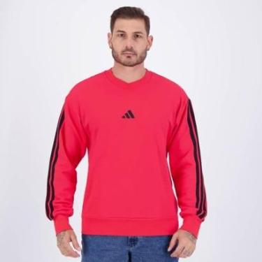 Imagem de Moletom Adidas 3S Vermelho-Masculino