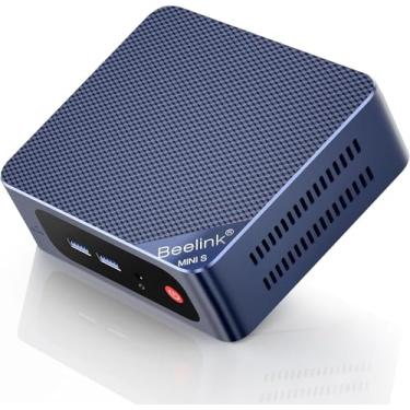Imagem de Beelink EQ13 Mini PC Intel N200 (até 3,7 GHz), 16GB DDR4 500G PCIE3.0 SSD Fonte de alimentação integrada, Dual LAN Mini Computadores Suporte 4K Dual HDMI Display/WiFi6/BT5.2/USB3.2/WOL Home/Office