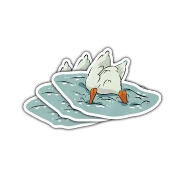 Imagem de 3 peças adesivos de patos fofos adesivo de bunda de pato engraçado meme hilário presente de escritório adesivos de bunda de pato patos mergulho amante da extremidade traseira adesivo de carro de