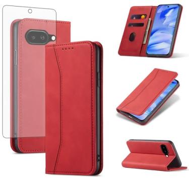 Imagem de Asuwish Capa carteira flip para celular Google Pixel 9A com protetor de tela de vidro temperado fecho magnético capa fólio suporte para cartão de crédito suporte acessórios para celular Pixel9A A9 5G