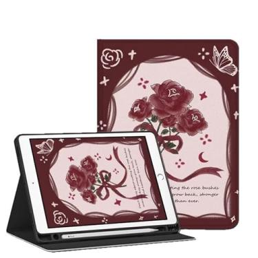 Imagem de Yzlvigrous Capa para ipad Mini 6 Gen 2021/ipad Mini 7 Gen 2024, Visualização em Vários Ângulos, Capa Fina de Suporte PU de 8.3 Polegadas com Despertar/sono Automático