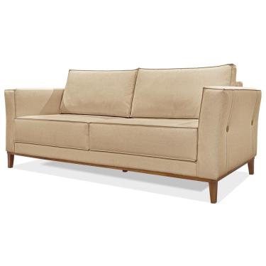 Imagem de Sofa Balli 2 Lugares 170cm Pes Madeira Linho 221 Dourado Ezz Dourado