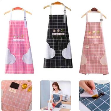 Imagem de Avental Cozinha Multiuso Ajustável Bolso Alça À Prova D Água Impermeáv