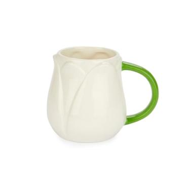 Imagem de Balvi Caneca Tulipa Cor Branca Cerâmica Tulipa em Forma de Flor Caneca, 400 ml