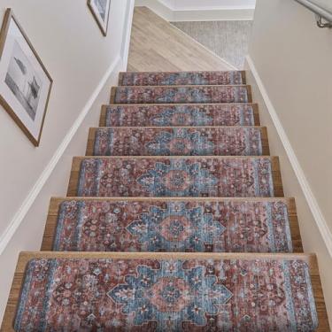 Imagem de OJIA Degraus Extras Antiderrapantes Para De Madeira, 76 Cm X 20 Cm, Tapetes Segurança Cães, Crianças E Idosos, Capas Com Revestimento Borracha (15 Peças)