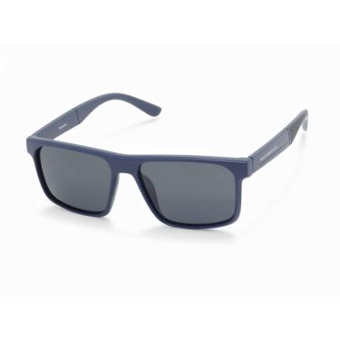 Imagem de Óculos de Sol Casual Polarizado Masculino Polo London Club, Lente UV400 Kit contém Case Couro ECO (Azul Marinho)