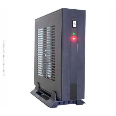 Imagem de Gabinete K-Mex CI-218R, Mini ITX, Com Fonte, Placa Conversora, Preto -