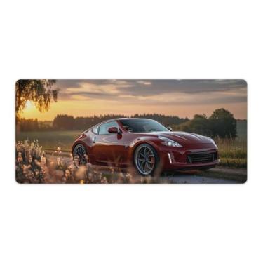 Imagem de HouLaiZhe 370z JDM Car Sunrise Grande Gaming Mouse Pads Tapete de Mesa Base de Borracha Antiderrapante Laptop Acessórios de Computador Suprimentos Bloco de Escrita para Escritório Casa 40 x 90 cm