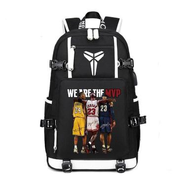 Imagem de Mochila escolar infantil Kobes Bryantss 3D Oxford 28x14x41cm