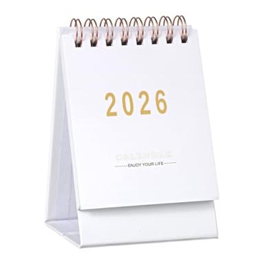 Imagem de Mini calendário de mesa 2026, janeiro de 2026 a junho de 2027, calendário de mesa mensal de 18 meses, calendário de mesa pequeno dobrável portátil para agenda diária, material de escritório escolar