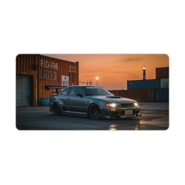 Imagem de HouLaiZhe Tapetes de mouse para jogos JDM R32 com modificação de pares JDM tapetes de mesa de carro grandes para teclado de mesa tapete de computador 30 x 60 cm