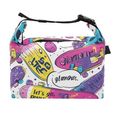 Imagem de STAYTOP Lancheira moderna de skate com fivela de alça, lancheira isolada para meninos e meninas, lancheira térmica para trabalho escolar