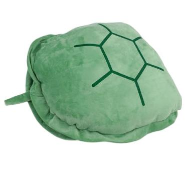 Imagem de Serounder Traje de Almofada de Pelúcia de Concha de Tartaruga Vestível para Dramatização, Travesseiro Aconchegante para Crianças, Adolescentes, Adultos, Enchimento de Algodão PP (80cm/31,5 pol.)