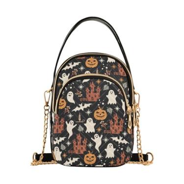 Imagem de Joisal Bolsas pequenas de festa de Halloween fantasma para mulheres, bolsas femininas modernas, mini bolsa de ombro, Fantasma de festa de Halloween, 15*21*8cm