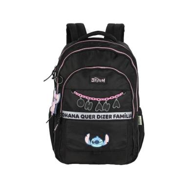 Imagem de Mochila de Costas Luxcel Stitch Corrente Preto