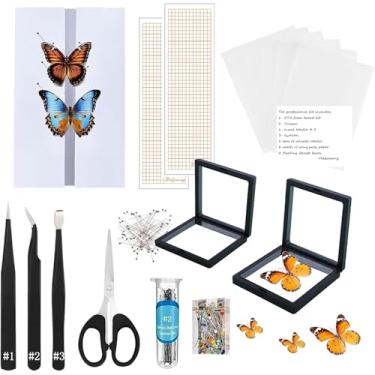 Imagem de Making Butterfly specimens kit, Butterfly Specimen Tool for Classroom Teaching, Wing Stand with EVA, Insect Nail, Insect Display Cabinet, Scissors, Tweezers, Beginner use