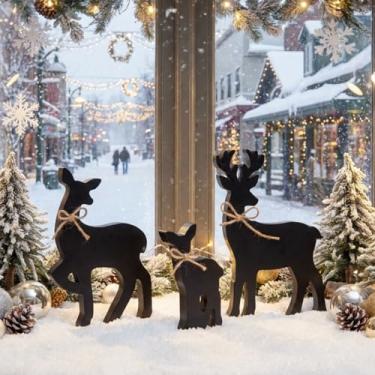 Imagem de Faccito 3 peças decorações de outono placas de abóbora de madeira mesa de ação de graças centro de mesa decorações de outono bandeja em camadas bloco de abóboras de fazenda com arco de palha para