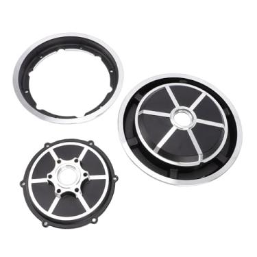 Imagem de XUXHOU Cubo de Roda, 3 Peças de Liga de Alumínio para Scooter Elétrica, Substituição Dividida, Conjunto de Cubo de Roda Traseira Dianteira para Série Kukirin G2 G3