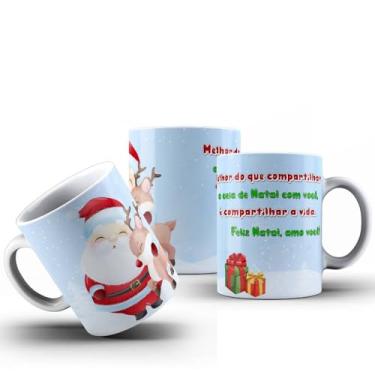 Imagem de Caneca Natal Papai Noel Diversas Estampas Porcelana 325ml (MOD06)