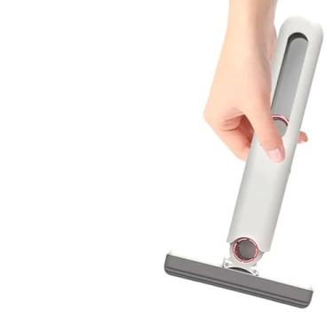 Imagem de Mini Esfregão Portátil com Sistema de Auto-Limpeza, Mecanismo Retrátil, Microfibra Absorvente, Plástico ABS e Algodão, Compacto para Cozinha, Banheiro e Carro