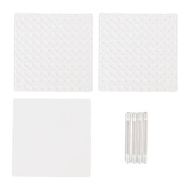 Imagem de Suporte para pincel de maquiagem, suporte acrílico para caneta, 96 espaços, organizador de lápis, marcador de plástico, para artistas, profissionais, escritório e casa (Transparente)