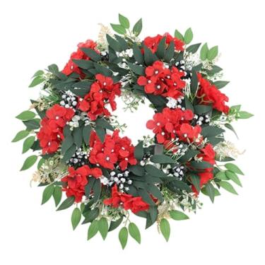 Imagem de Baoblaze Guirlanda artificial para porta de entrada, enfeite reutilizável, presente para primavera e verão, decoração de guirlanda para janela, festival,