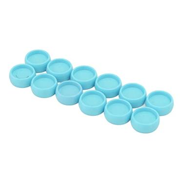Imagem de 12 Pcs Anéis de encadernação de plástico 10mm portátil DIY T Tipo Cogumelo Hole Pack Acessórios de anel de fichário de plástico Anéis de fichário de caderno para material escolar (Verde claro)