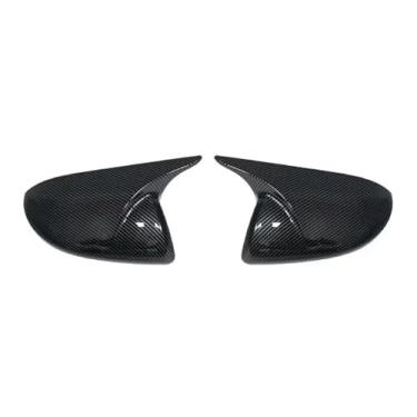 Imagem de Capa de espelho de carro para Mazda 3 para Axela 2009 2010 2011 2012 2013 capa de espelho lateral de asa capa traseira pintada externa (padrão de fibra de carbono)