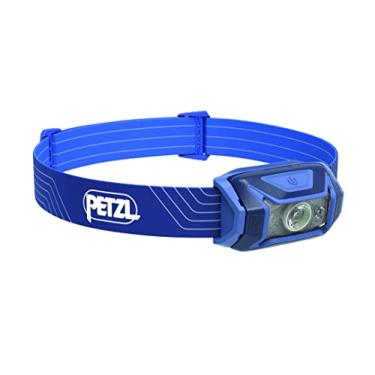 Imagem de Petzl Lanterna de cabeça Tikka – Luz compacta de 350 lúmens com iluminação vermelha, para caminhadas, escalada, corrida e acampamento – azul