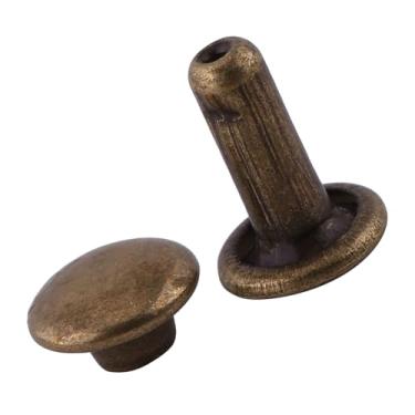 Imagem de 100pcs Rebites Pinos Metálicos Tubulares para Reparos e Decoração de Arte em Couro Acessórios Ferro Práticos Fáceis Usar Bolsas Sapatos Chapéus Calças