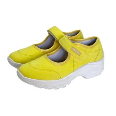 Imagem de Sapato Tenis Feminino Boneca Salto Ortopédico Cores Primavera Novidade