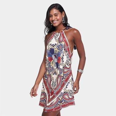 Imagem de Vestido Farm Curto Lenço Borboleta Retrô Feminino-Feminino