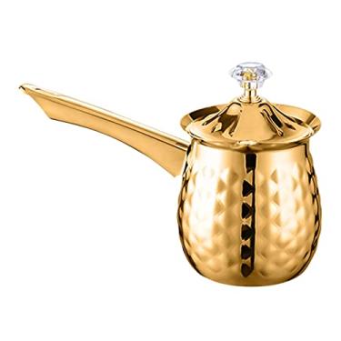 Imagem de WeiLaiKeQi Cafeteira Turca, Xícara para Espumar Leite E Café, Aquecedor para Cozinha, Bar E Cafeteria, Dourado 600ml, Tamanho real