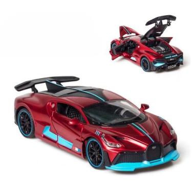 Imagem de Carro de brinquedo Bugatti Divo em liga de zinco em escala 1:32 com mú