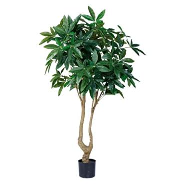 Imagem de SLGGPJBU Plantas falsas planta artificial estilo nórdico árvore falsa sala de estar quarto decoração plantas artificiais planta verde criativo vaso simulação árvore plantas artificiais interior