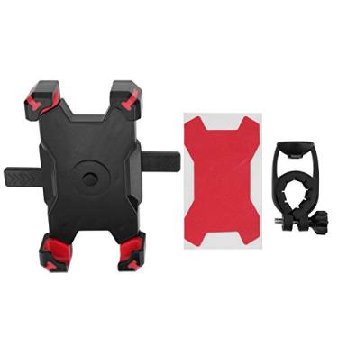 Imagem de Suporte de telefone para bicicleta giratório com trava de uma tecla Suporte de navegação para carro Suporte de equitação à prova de choque Suporte de telefone para bicicleta para (Vermelha)