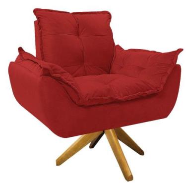 Imagem de Poltrona Opala Base Giratória de Madeira Sintético - Amarena Móveis, V