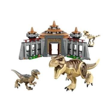 Imagem de Blocos De Montar Dinossauro T-Rex Ataque Do Raptor Centro De Visitante