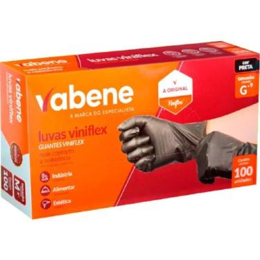 Imagem de Luva Viniflex G Preta Caixa com 100 - Vabene