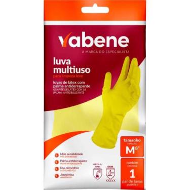 Imagem de Luva Látex Multiuso Leve M Amarela - Vabene