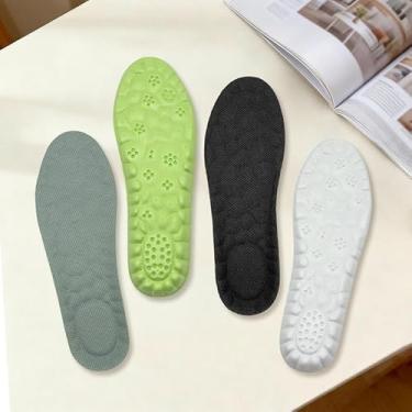 Imagem de Palmilhas ortopédicas esportivas de suporte de arco para homens e mulheres Palmilhas de gel para homens e mulheres para dor nos pés, pacote com 2 (1 pacote escuro/1 pacote cinza)