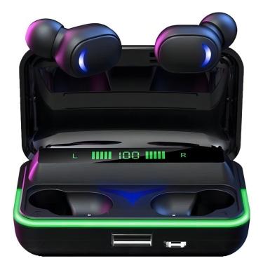 Imagem de Headphone Sem Fio Black Controle Touch com Estojo de Recarga Power Bank