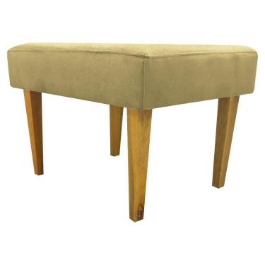 Imagem de Puff Decorativo Retangular Para Sala Recepção Charme Pé Trapézio Suede Cores