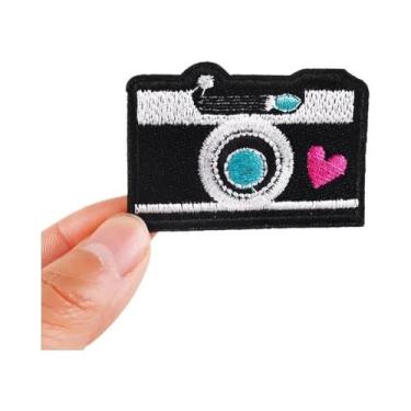 Imagem de Patches Bordados Termocolantes De Música Rock, Desenho Animado, Câmera