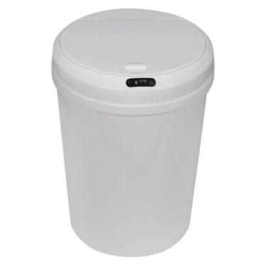 Imagem de Lixeira Automática Redonda 12 Litros Com Sensor Branca