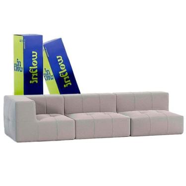Imagem de Sofá Modular Na Caixa Boucle 3 Lugares Com 1 Braço Inflow - Inflow Sof
