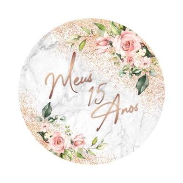 Imagem de Painel De Tecido Redondo Meus 15 anos Bronze 170cm - Veste Mais - Fabr