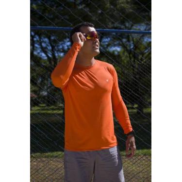 Imagem de Camiseta UV Laranja Masculina Manga Longa com Proteção Solar FPU50+ ev