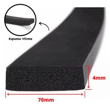 Imagem de Espuma Fita Adesiva Eva Borracha Vedação E=4Mmx10 Mts Preta - Leolud