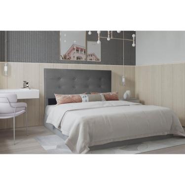 Imagem de Cabeceira Casal 1,40m Berlim Corino Cinza Dal Poz Estofados